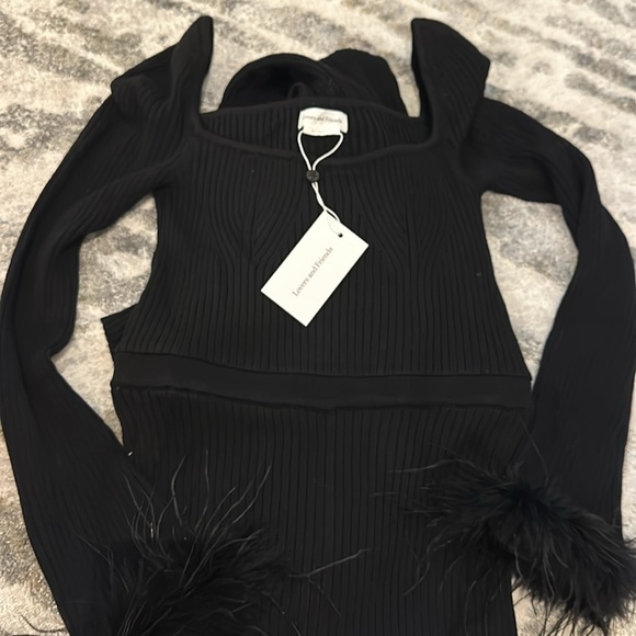 Lovers & Friends EVANA FEATHER JUMPSUIT - Picture 4 of 5